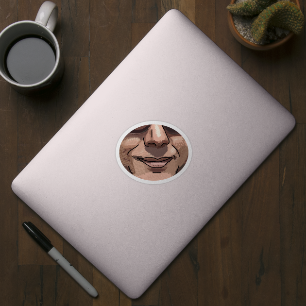 Smiling Man Face by ellenhenryart